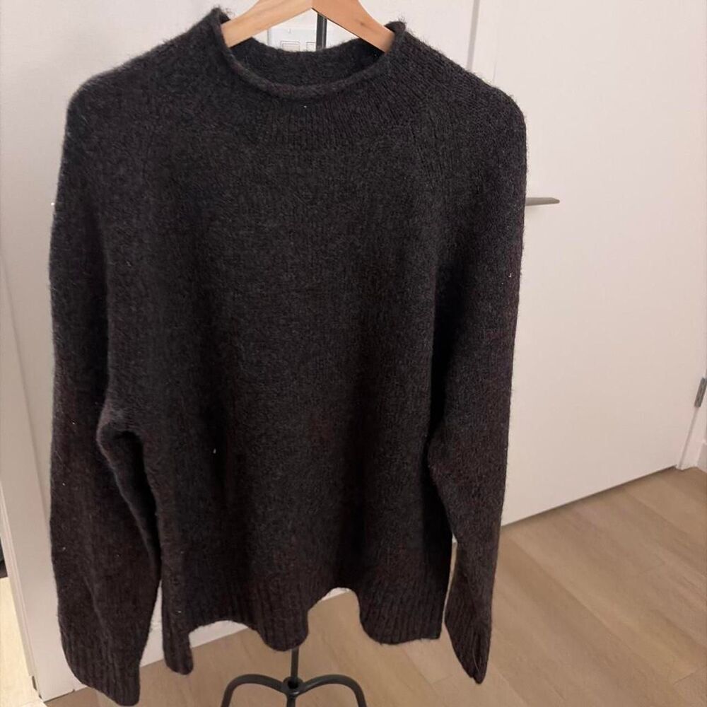 Banana Republic Men's Size Large Charcoal Gray Alpaca Wool Blend L